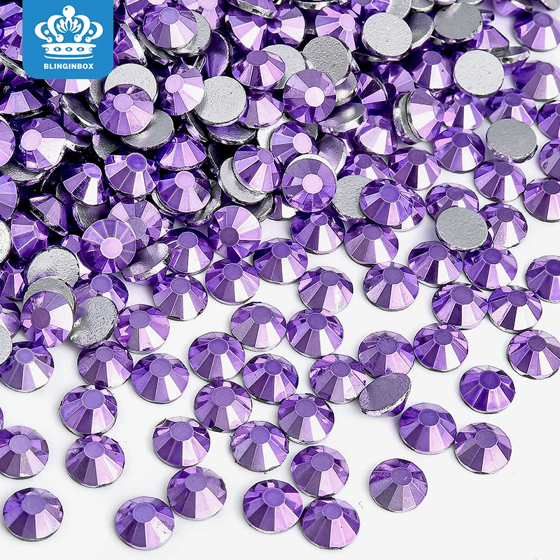 New Arrival 1440pcs Mine Violet Non-Hotfix Rhinestones Elegant Crystals for DIY Art Nail Designs and Doll Accessories
