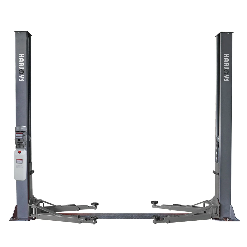 Vehicle Equipment 5 Ton 2 Post Car Lift Hydraulic 4 Ton Car Hoist Simple Electric Double Stacker 2 Post Lift