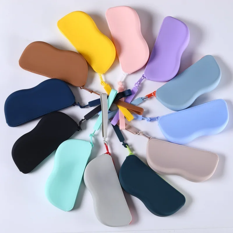 Fashion Simple Silicone Waterproof Glasses Box MultiColor Fun Sunglasses Pouch Custom Logo High Quality Glasses case Wholesale