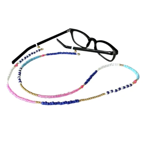Custom Eco-Friendly Handmade Seed Beads Sunglasses Chain Pure and Durable Eyeglasses Parts