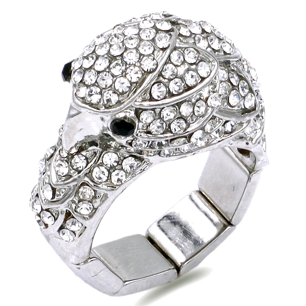 Fashionable Gold Plated Cluster Rings with Rhinestone Inlay 18K Eternity and Trendy Geometric Moon Shape Stylish Stretch Rings