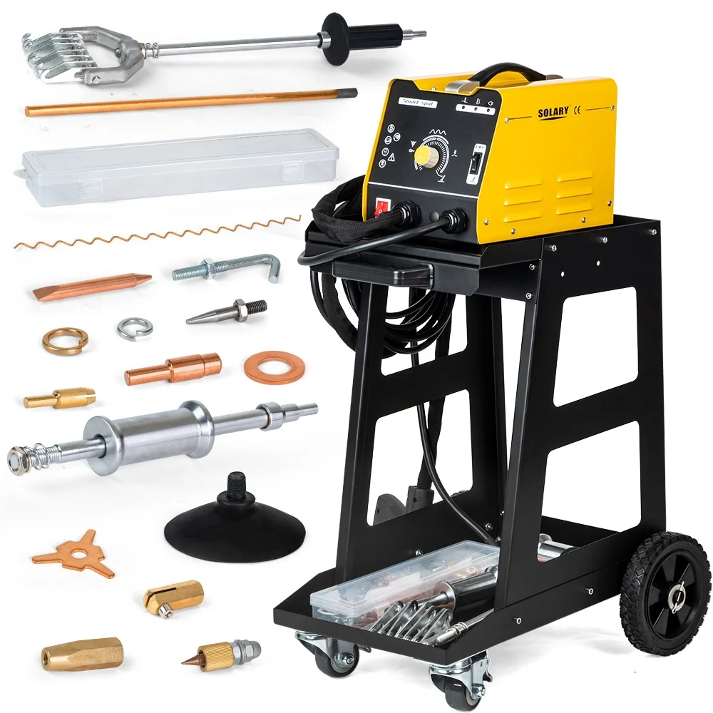 SOLARY 5610 Iron Dent Puller Spot Welder 3500A 10KVA Dual-Voltage 2D Measuring System Auto Body Repair Tool Workshop IP21