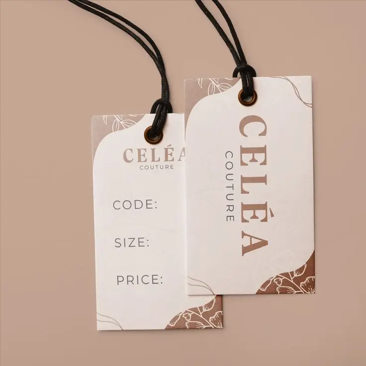 Premium Cardboard Garment Clothing Tag with Rectangle Shape and Offset Printing