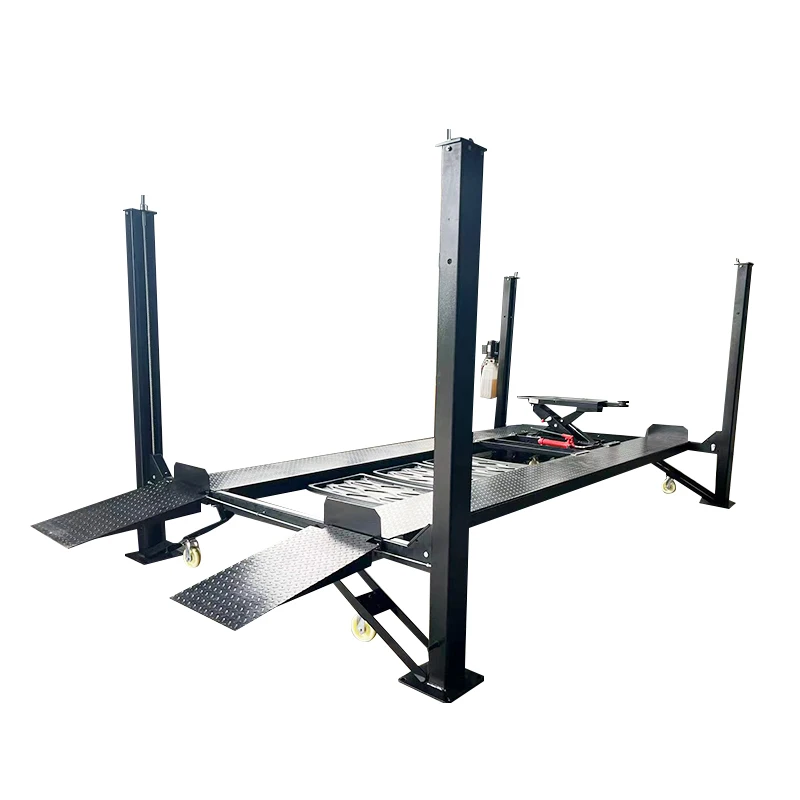 2-Level 4-Post Hydraulic Car Lift for Home Garage 9000LB Capacity 1-Year Warranty Vehicle Ramps Four-Post Design