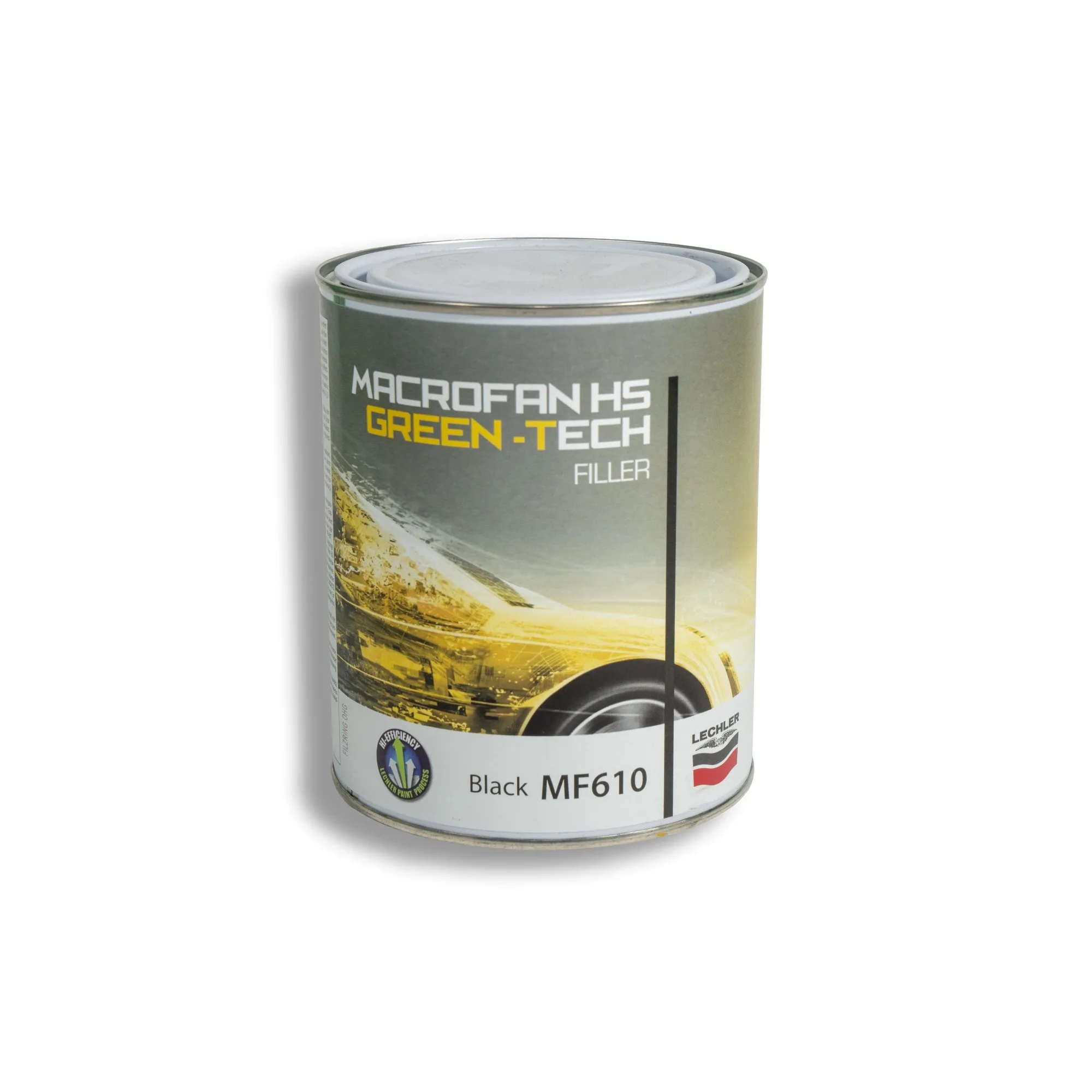 MF610 MACROFAN HS 1 Liter Green-Tech Filler Body Repair Equipment in Black Color