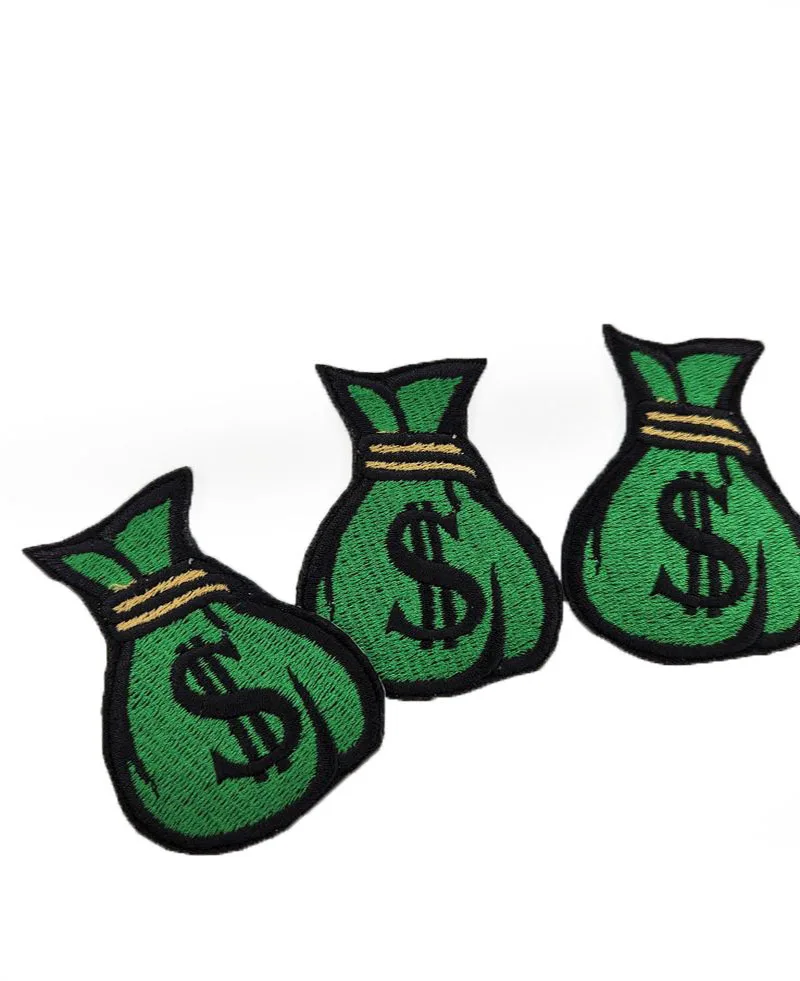 Handmade iron-on patches with adhesive and merrow border for fashion accessories and durable embroidery applications