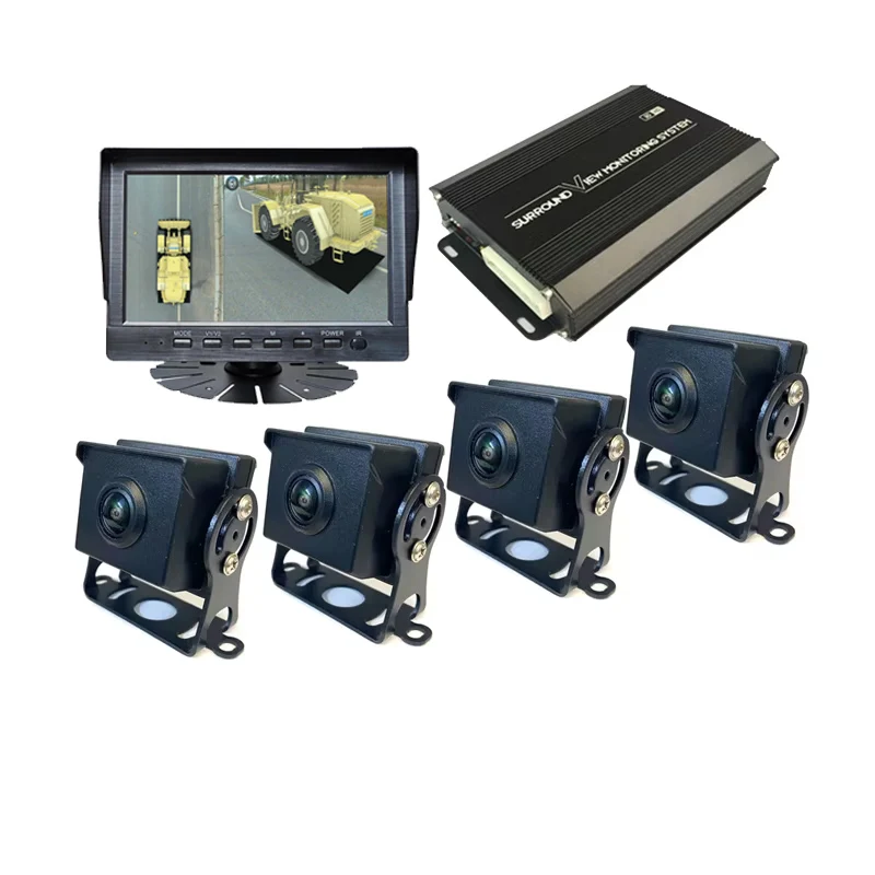 3D 360 Degree HD Night Vision Car Camera Waterproof Blind Spots Monitoring Roller Machine Safety Driving System