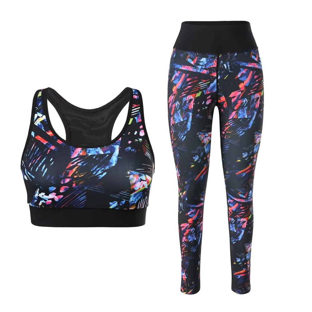 Seamless Women Yoga Set Workout Apparel Two Piece Activewear with Sports Bra and Pants for Gym