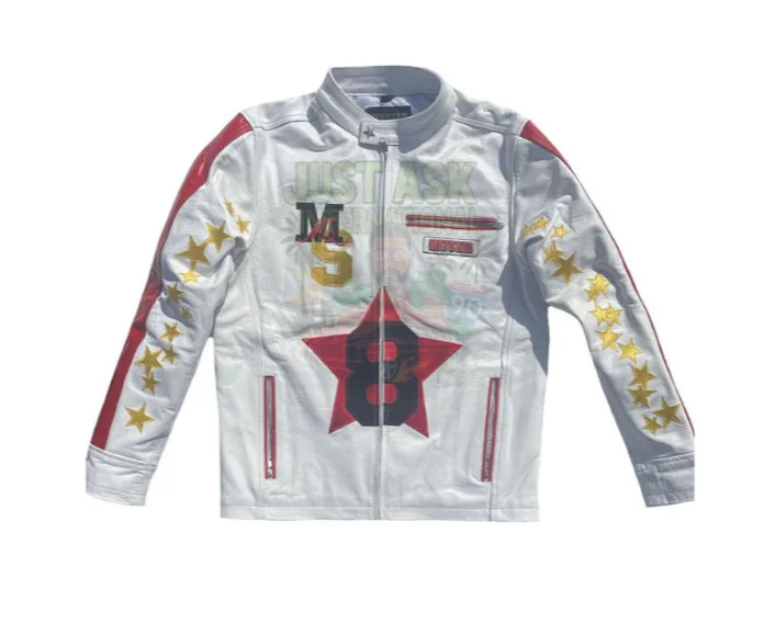 2025 Trending Custom Streetwear Racing Jacket With Custom Brand Naem Embroidery Leather Biker Coat high-quality jacket for men