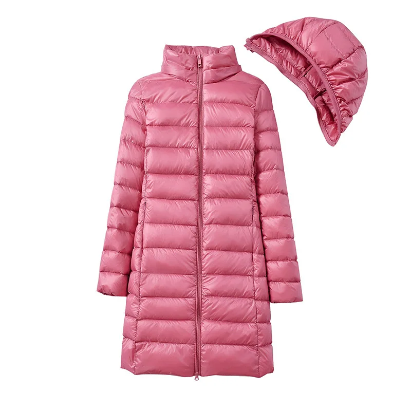 Women Waterproof Breathable Windproof Packable Slim Fit Hooded Winter Coat | Stylish Thick Long Puffer Plus Size Stand Collar