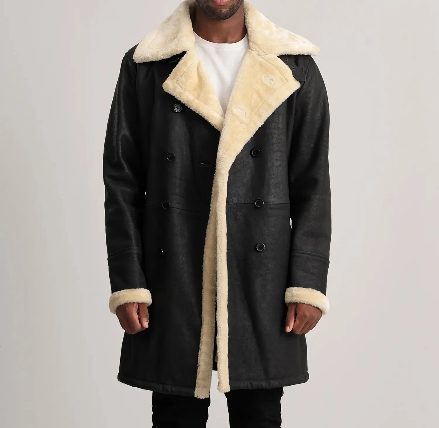 Men Leather Coat Classic Style Genuine Cowhide Fashion Streetwear Regular Stand Waterproof Breathable Winter Front Customizable