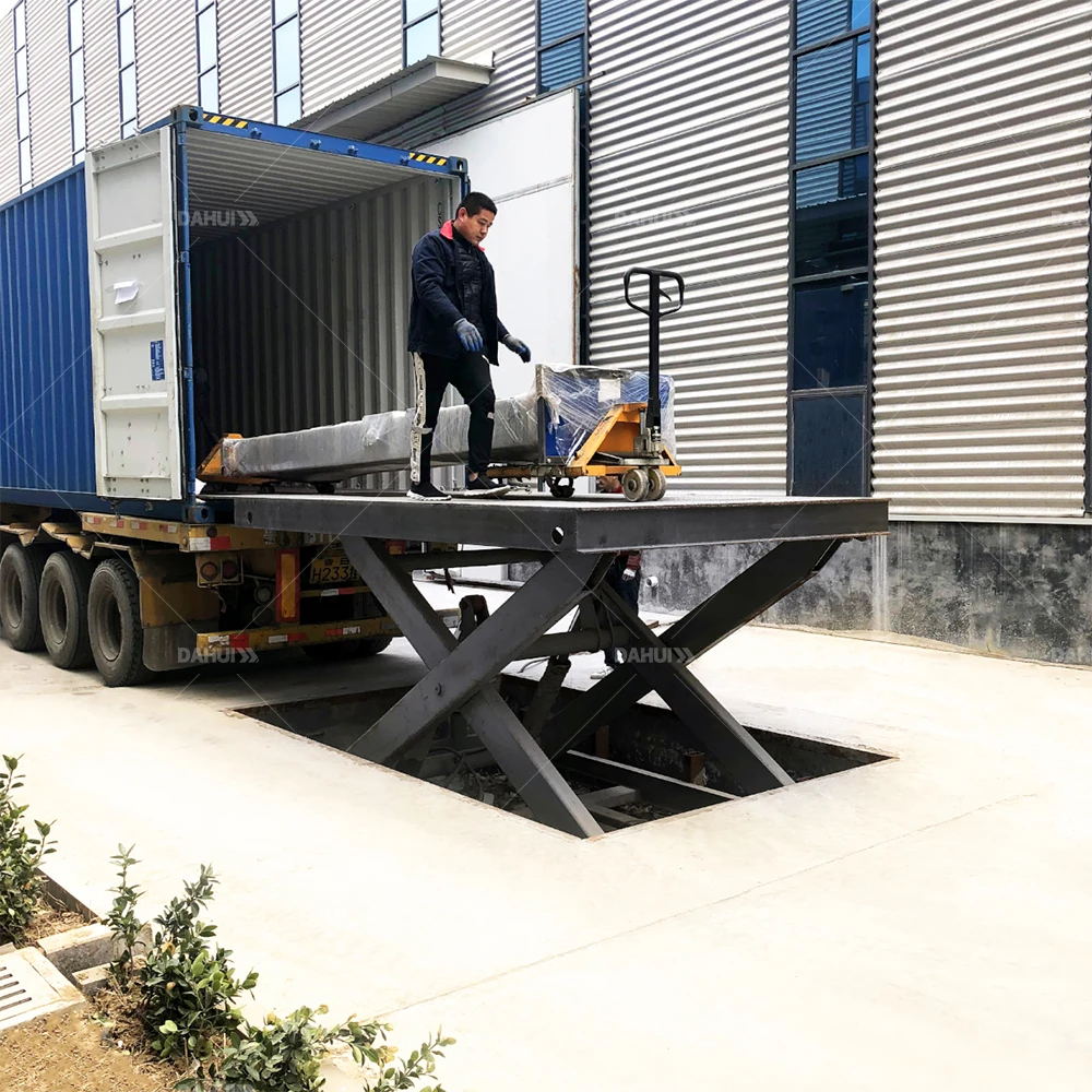 3000kg Durable Stationary Hydraulic Scissor Lift Platform for Warehouse Home Animal Farm Underground Parking Lot
