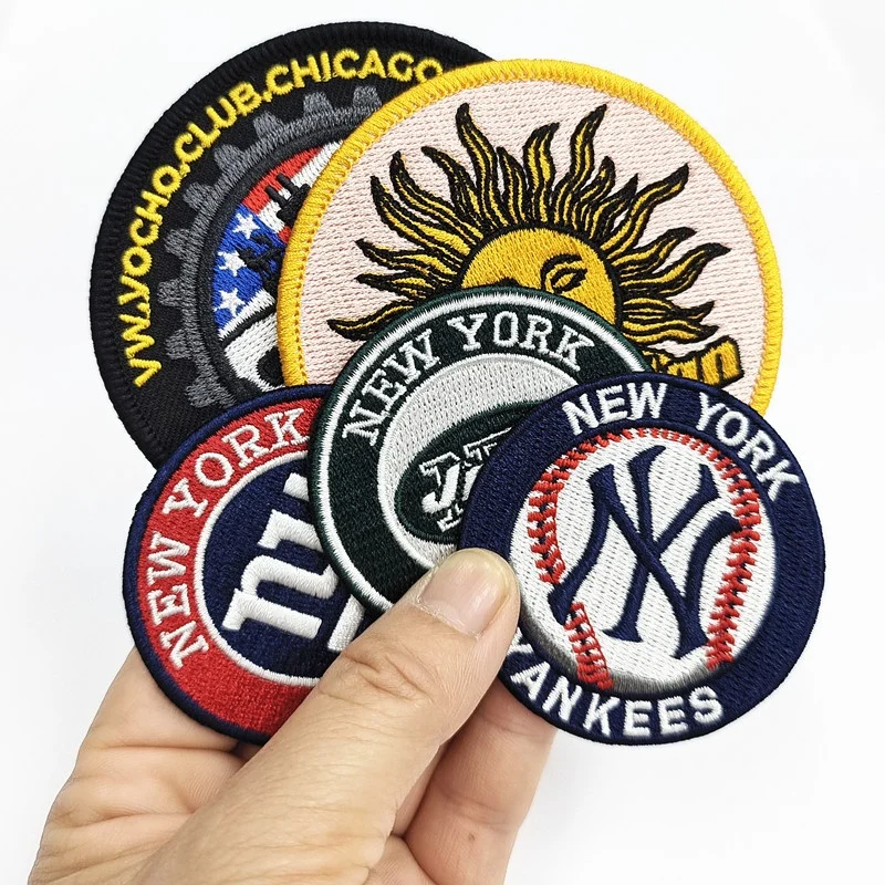 Cheap Customizable 3D Iron-On Nonwoven Felt Fabric Embroidered Multi-Purpose Sports Baseball Hat Patches 7-Day Sample Lead Time