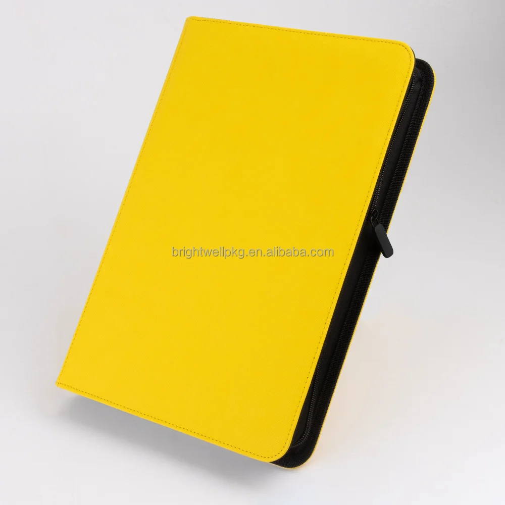 Zip Binder - 9 Pocket Trading Card Album Folder - 360 Side Loading Pocket Binder for TCG Card