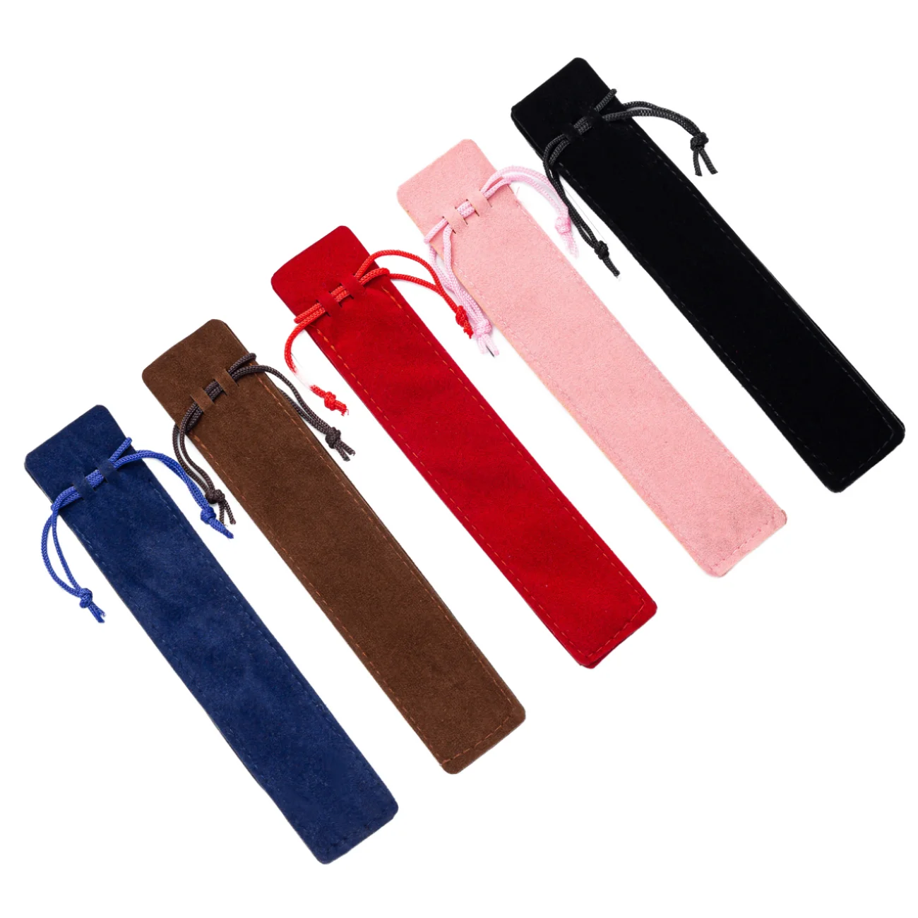 Zhenfang Velvet Drawstring Pen Pouch Case Pencil Bag with Screen Printed Matte Laminated Finish