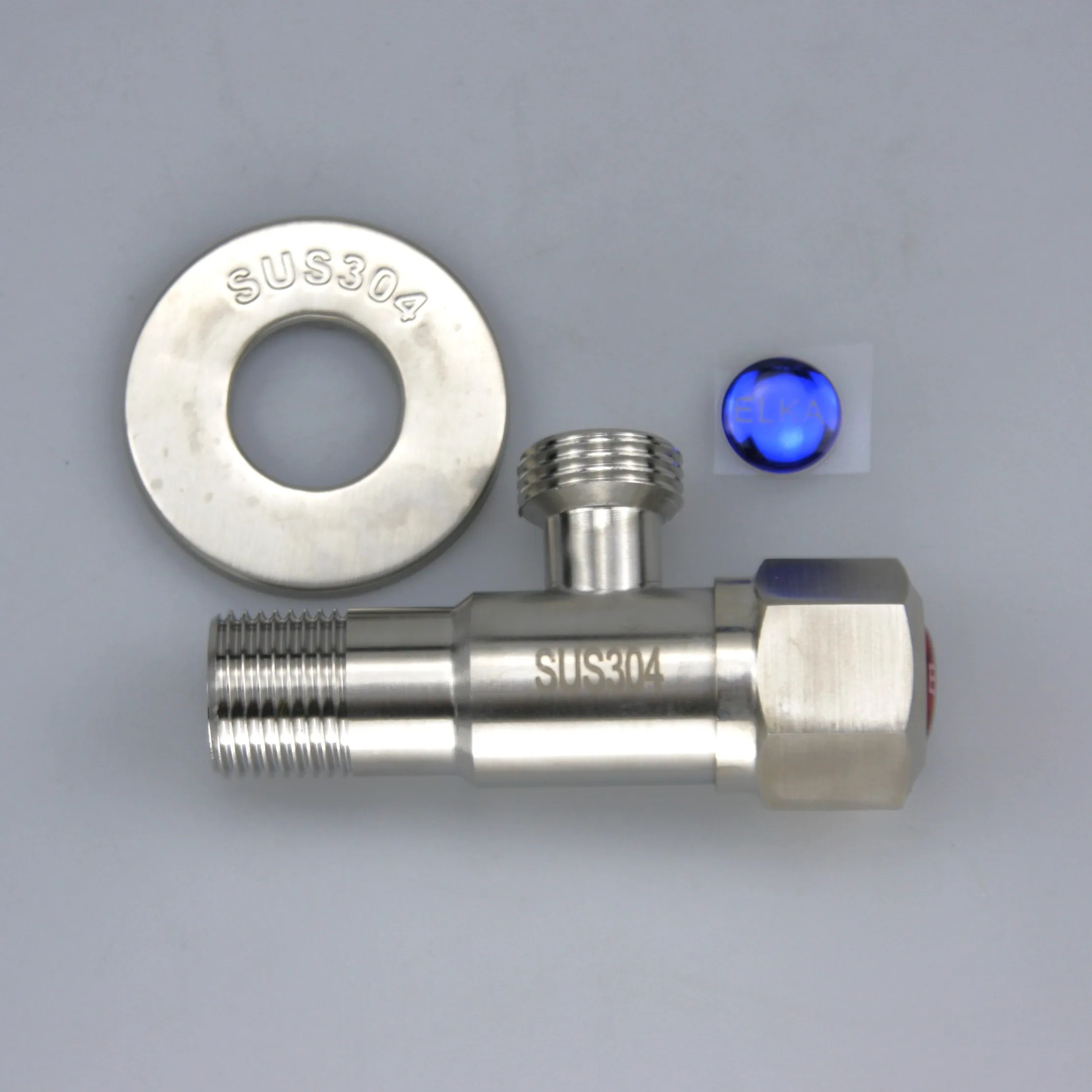 1/2" 304 Stainless Steel Manual Water Heater Angled Stop Control Switch PTFE Sealing 0.8MPa Pressure Durable Angle Valve 3-Year