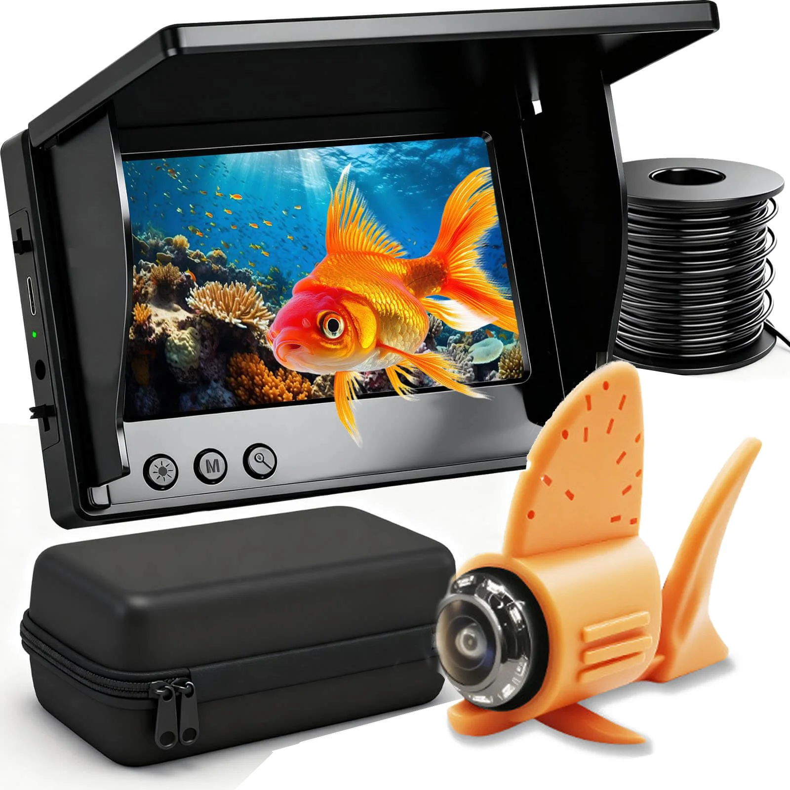 YU TENG EYEWA V1 High Quality 20M 1000TVL Fish Detector 4.3" LCD Monitor 180-Degree 12-Piece LED Night Vision Fishing Camera