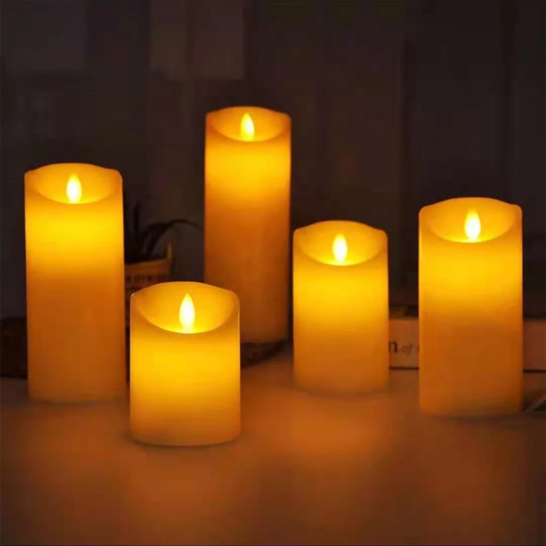 Wholesale Flickering Flameless LED Candles Battery Operated Plastic LED Candle Light 20CM Electric LED Candles Home Decoration
