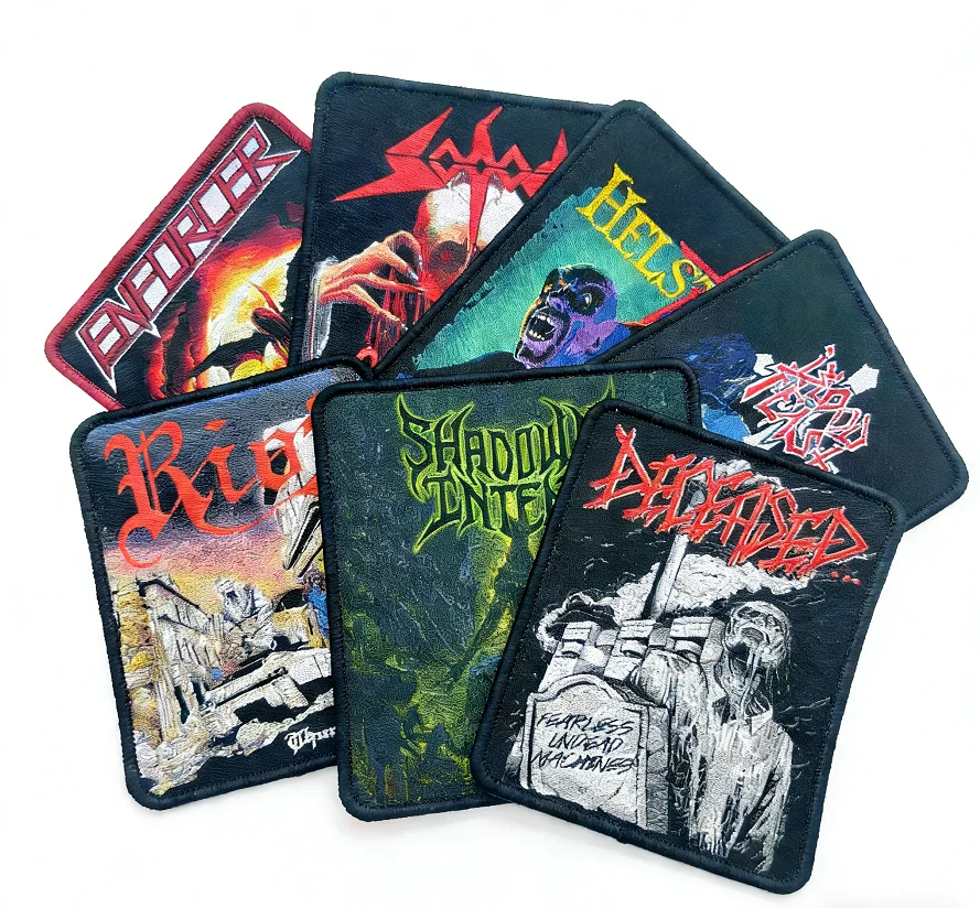 Horror Metal Music Punk Rock Patches Set, Mixed Style Iron on Patches, DIY Decor Applique Patches for Clothing Repair Jacket Bag