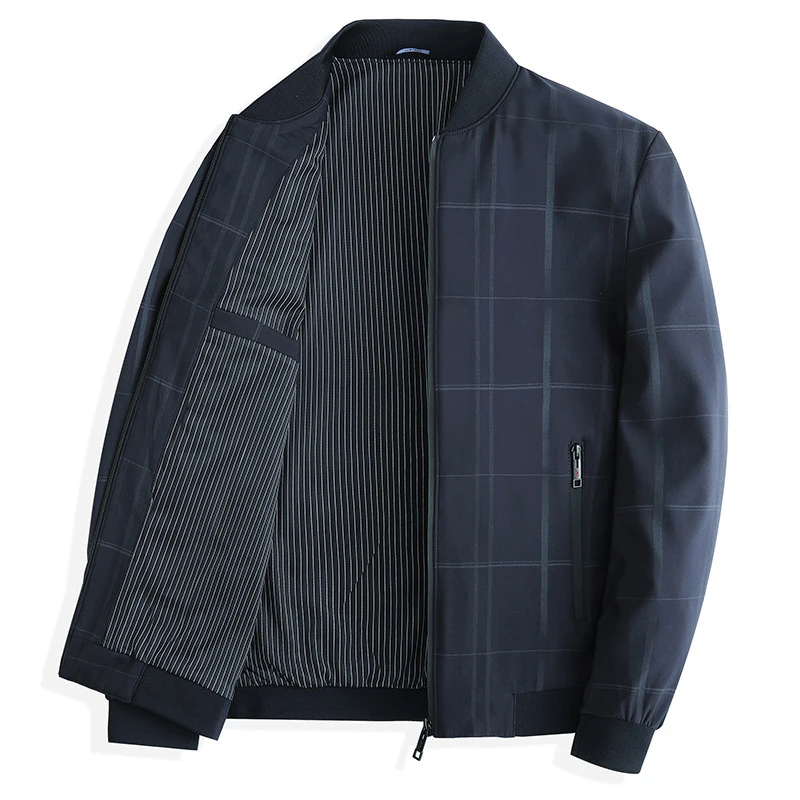 Spring and Autumn Jacket 2024 New Plaid Coat Men's Casual Winter Jacket