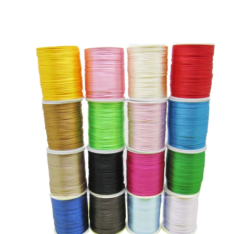1.5mm 2.5mm 3mm Macrame Trim Yarn Chinese Knotting Cord Rat Tail Silk Cord for Bracelet Necklace Jewelry Making for Shoes Bags