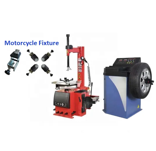 Huandyn HD-586CM Motorcycle Car Tire Changer Wheel Balancer Full Set Combo Fixtures 220/380/415V Power Garage 12 Months Warranty