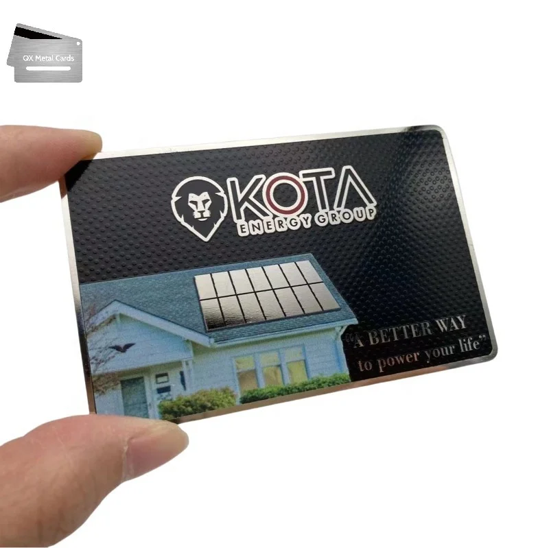 0.8mm Thick Color Plated Blank Metal Business Cards Premium Metal Printing Product