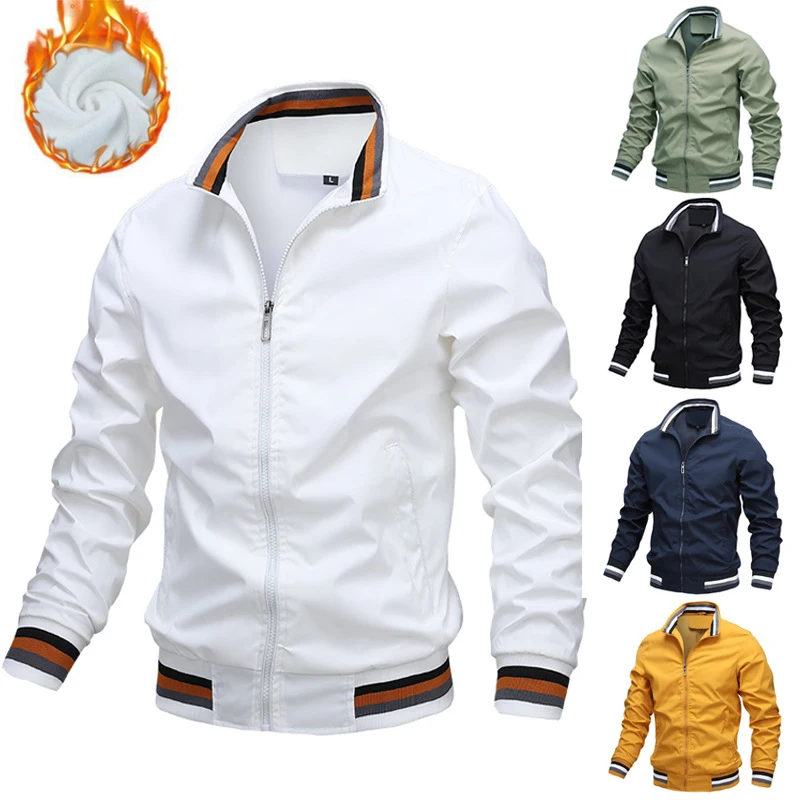 Wholesale Custom Logo Warm Winter Fleece Jacket Coat Solid Color Outdoor Casual Plus Size Zip up Jacket for Men