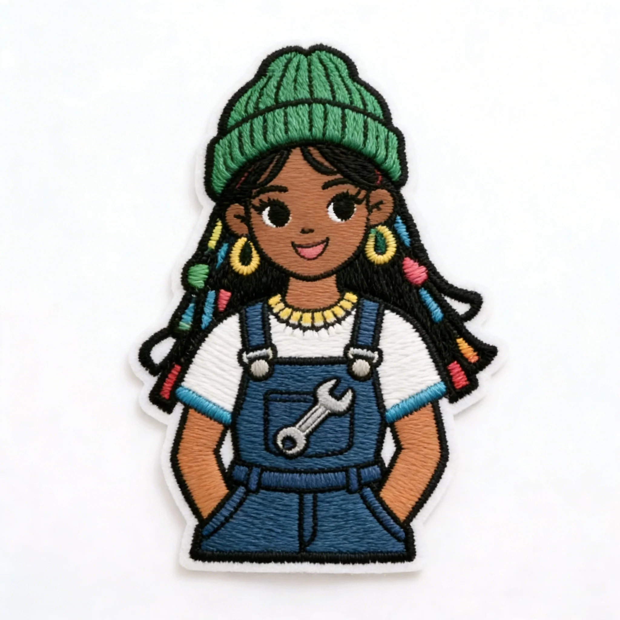 2025 the New Hot Cartoon Embroidery Patches Custom Black Girl Iron on Patch Clothing Decoration Girl Nurse Embroidery Patches