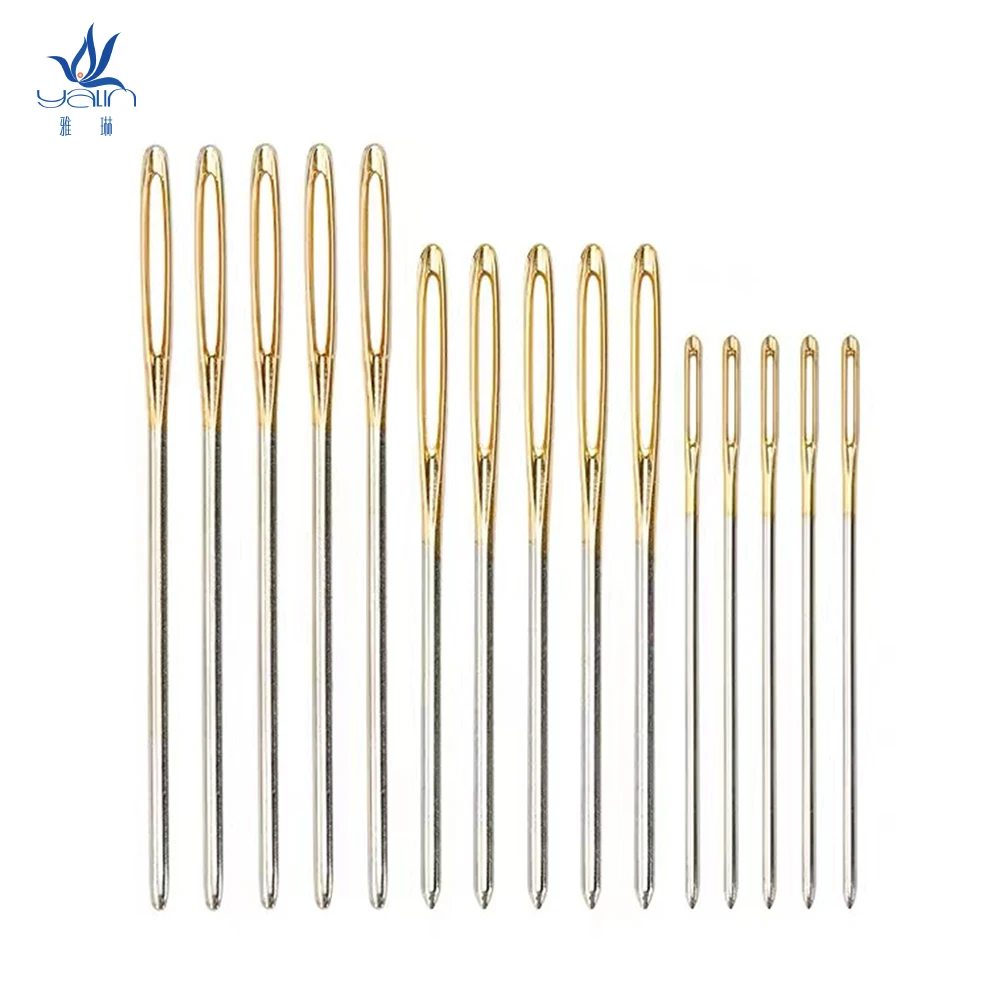 Easy Side Threading Stainless Steel Stitching Pins DIY Embroidery Sewing Accessory in 3 Sizes Hand Sewing Needles