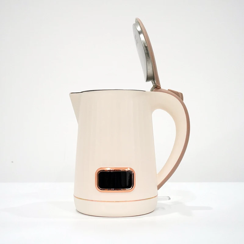 1.8L Electric Kettles Plastic Double Wall Electric Water Kettle 1500w Portable Travel Kettle for Home Office Hotel KE19008