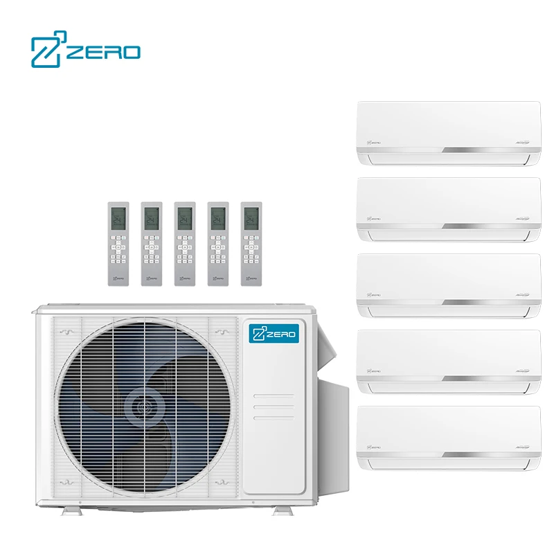 ZERO Brand 35000btu R32 Split System Air Conditioner Heat Pump Inverter Multi Zone Mini Split Air Conditioners 30 Room AC 3.5