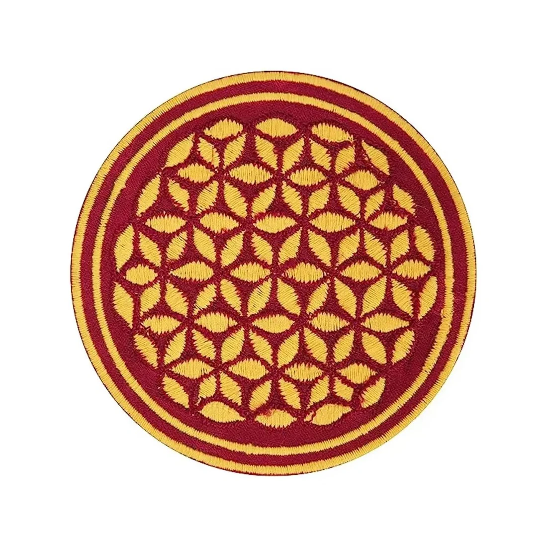 High Quality Custom Round Woven Patches Colorful Logo Name Iron on Patches Woven Fabric Embroidered Patches for Clothing