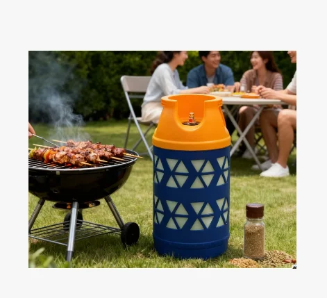 Zhangshan 27.4L Weather-Resistant Geometric Hollow-Out Pattern Composite Low Pressure 12.5kg Lpg Recyclable Gas Cylinder