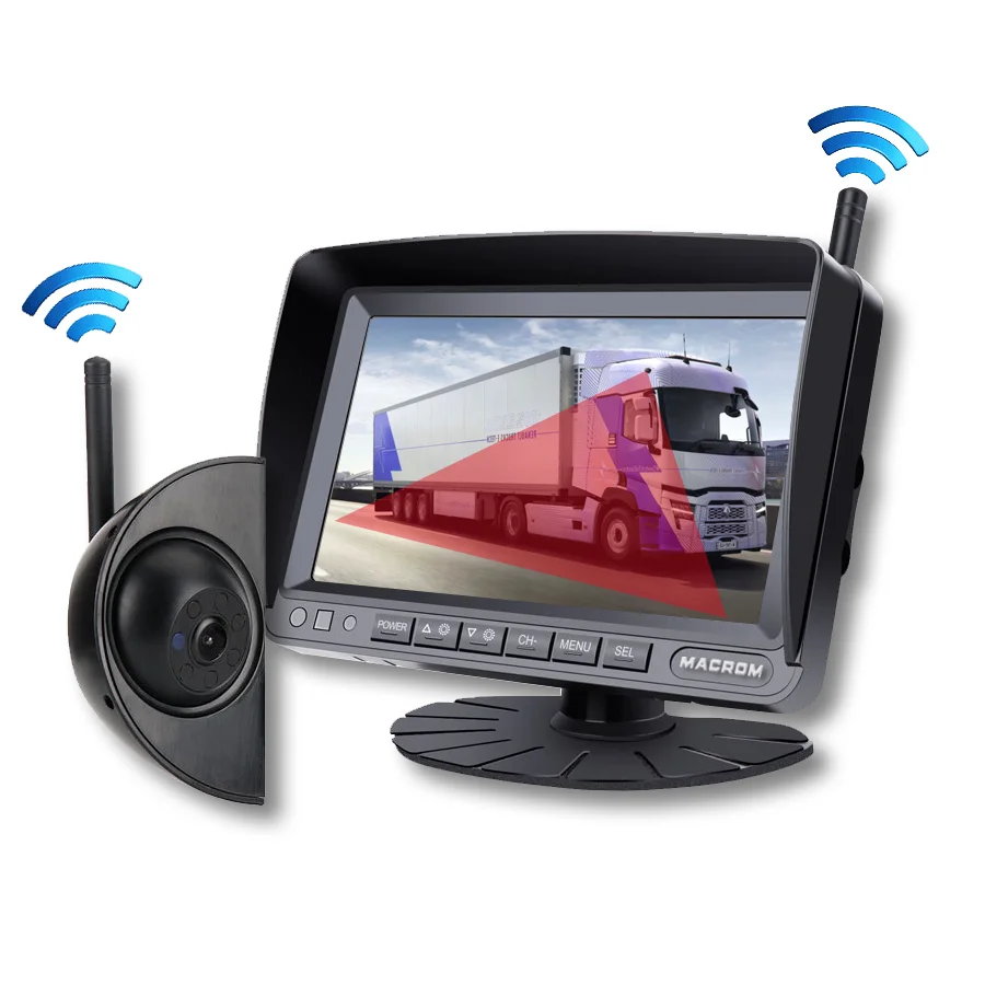 RMW704KRSIDE Wireless Rear View Camera & Monitor Safety Driving Monitoring System