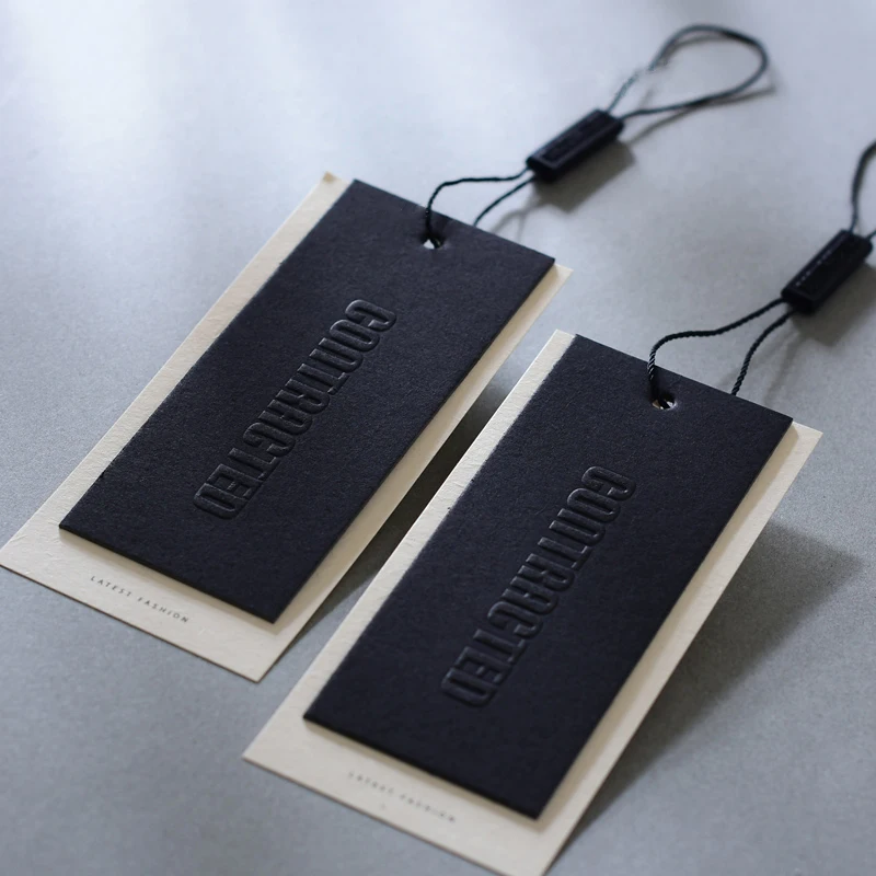 Hang Tags Custom Design Service for Clothing Industry Custom Tags Manufacturer Fashion Garment Hang Tag Clothing Accessories