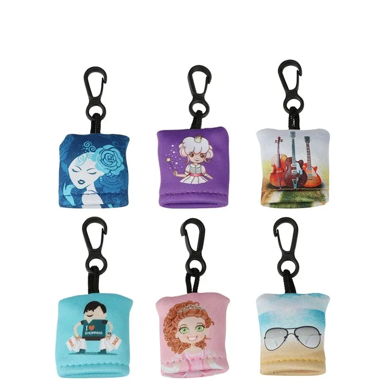 Custom Printed Microfiber Lens Cleaning Cloths Cartoon Key Chain Glasses Cloth Eyeglasses Care Product