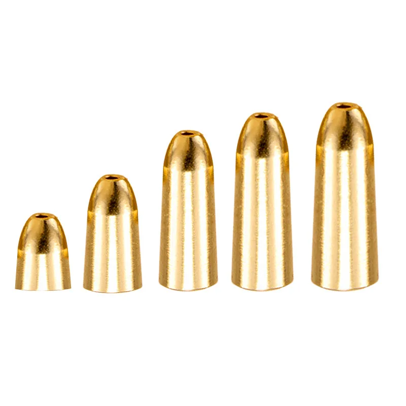 1.8g,3.5g,5g,7g,10g Bullet Fishing Weights,Slip Fishing Copper Brass Sinkers ,Fishing Tackle Accessory