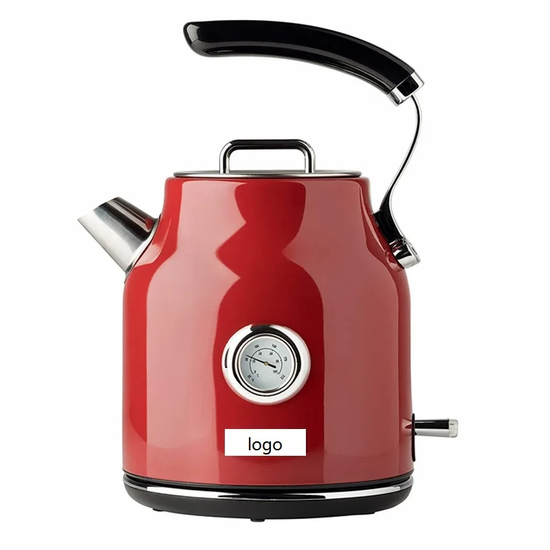 1.7L Retro Stainless Steel Electric Kettle Hot Water Kettles