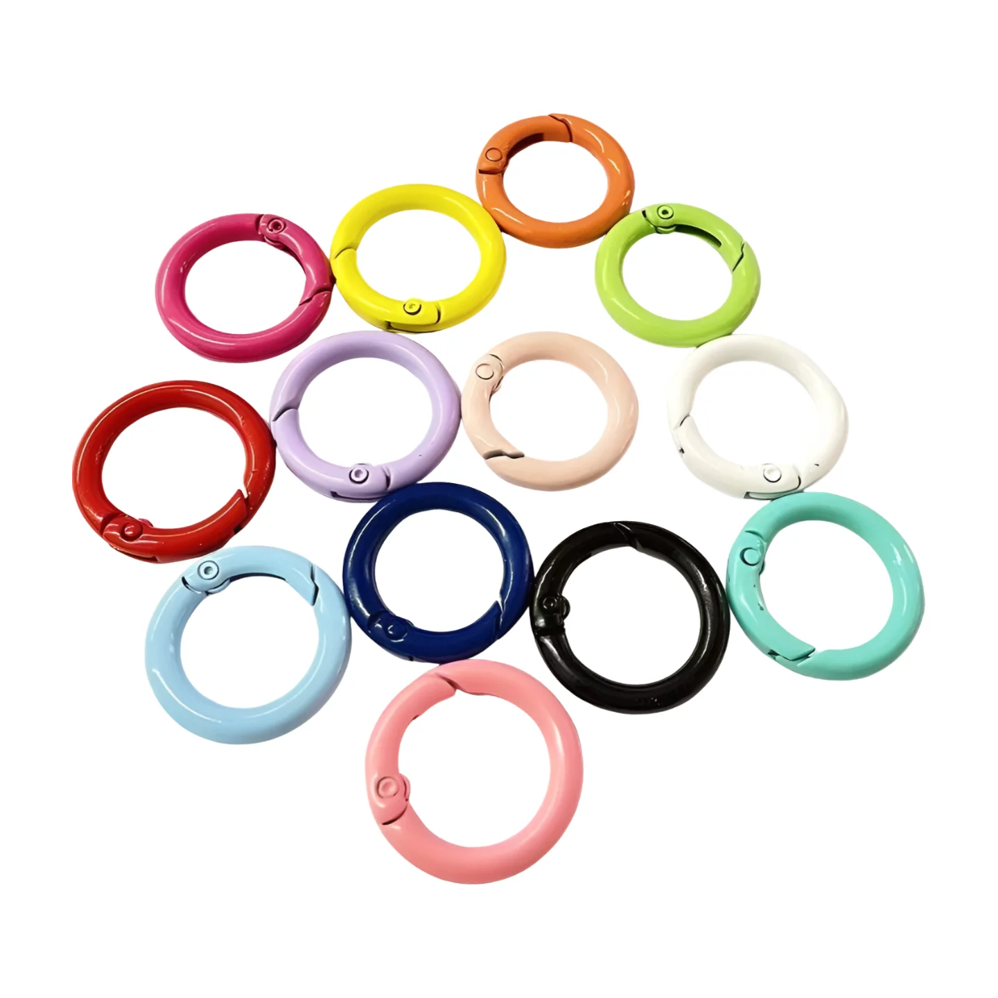 Zinc Alloy Trigger Carabiner Clip O Rings Gold Plated Spring Rings Fashionable Keyrings Bag Parts Accessories Special for Bags