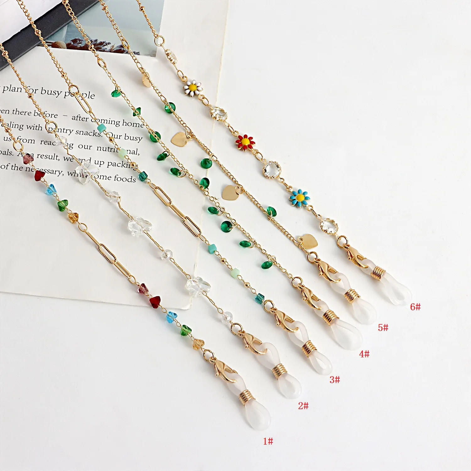 Ready Stock Metal Hanging Chain for Eyeglasses & Masks Gravel Manufacturer's Product Eyeglasses Parts