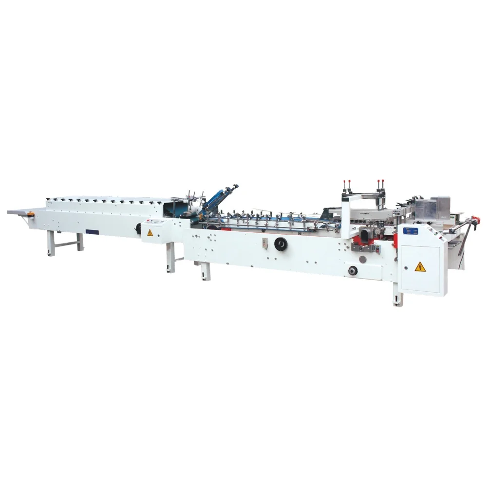 ZH-400C Easy Operation Stable Automatic Paper Folder Gluer Machine With Straight Line Gluing Machine Gold Glue 2.2kw 220V CN;ZHE