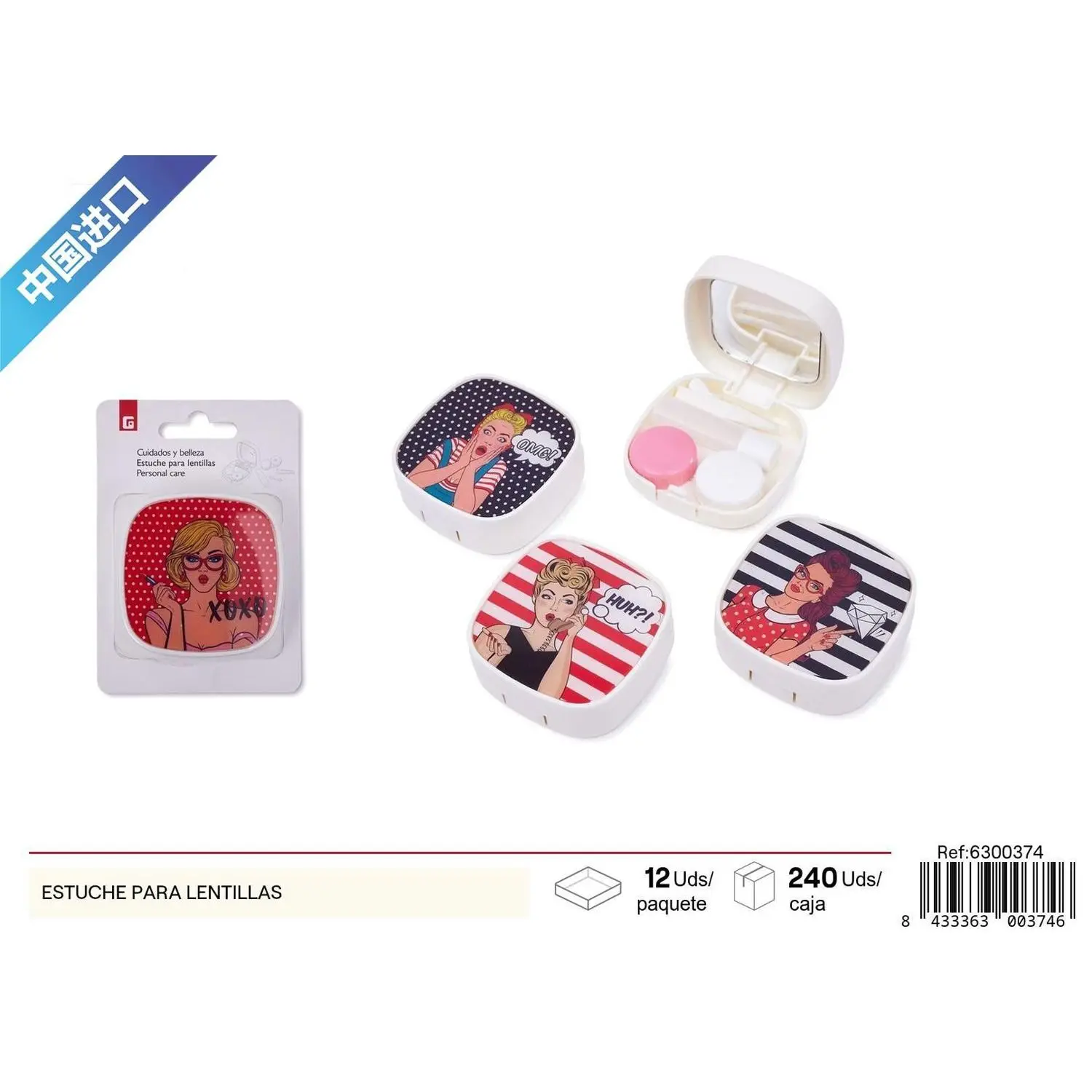 White Contact Lens Case Beauty Accessories for Contact Lens Owners