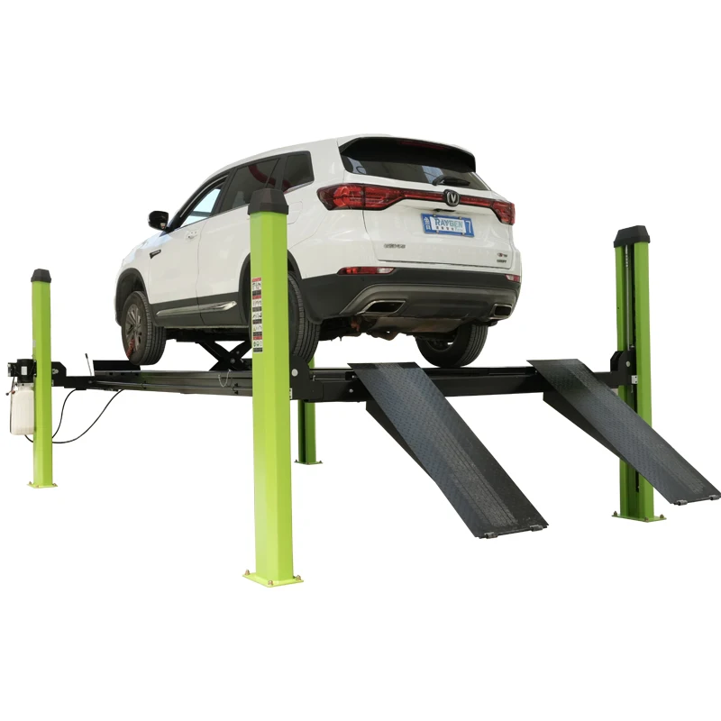 3t 4t Four Post Car Parking Hoist Popular Auto Hoist Movable Car Lift Garage Lift Manufacturers Factory Price Automotive Lifts