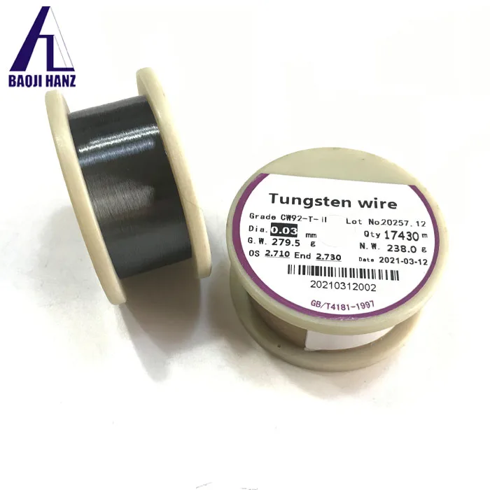 0.015mm 0.02mm 0.03mm Black and White Weaving Tungsten Wire