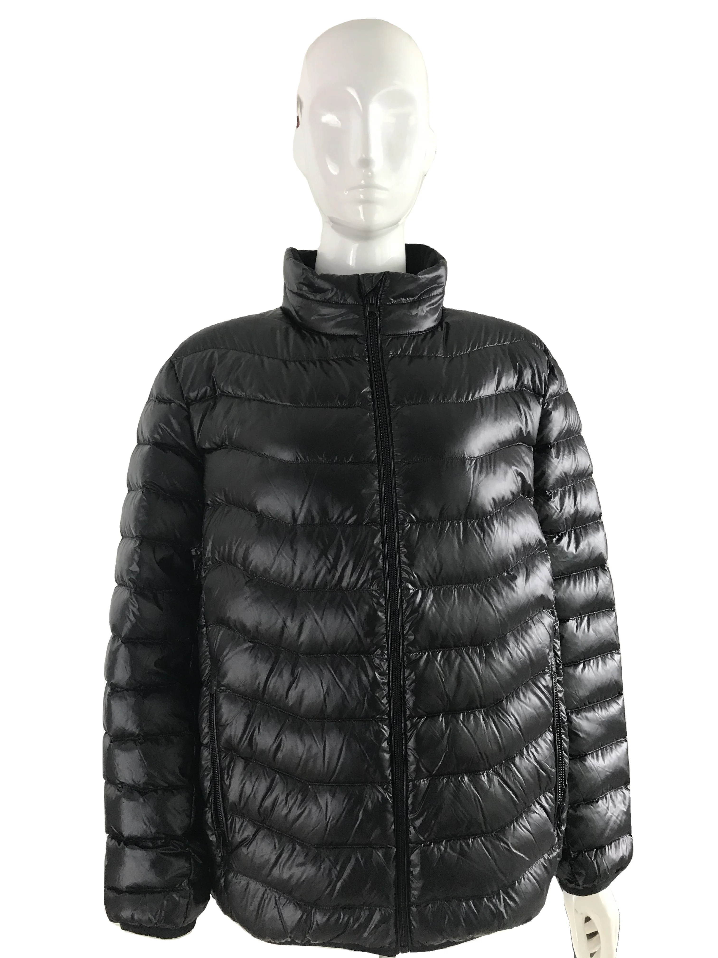 Ultralight Waterproof Packable Casual Men's Down Coats Stand Collar Zipper Closure for Layering Fall Spring-Custom Logo Welcome