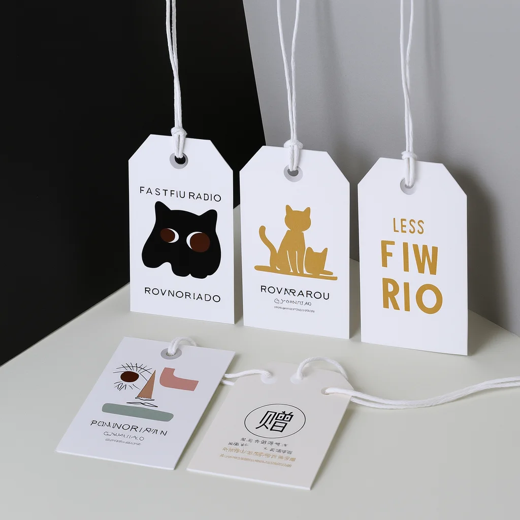 Luxury Design Garment Label Seal Paper Swing Hang Tags Printing Tag Labels for Clothes Garment Hand Tags for Clothings