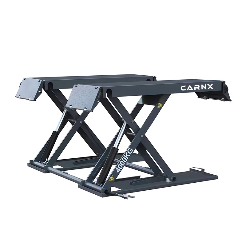 4000kg 1.2m Portable Hydraulic Scissor Car Lift Mid-position Car Lifter with Hydraulic System Movable Car Lift Equipment