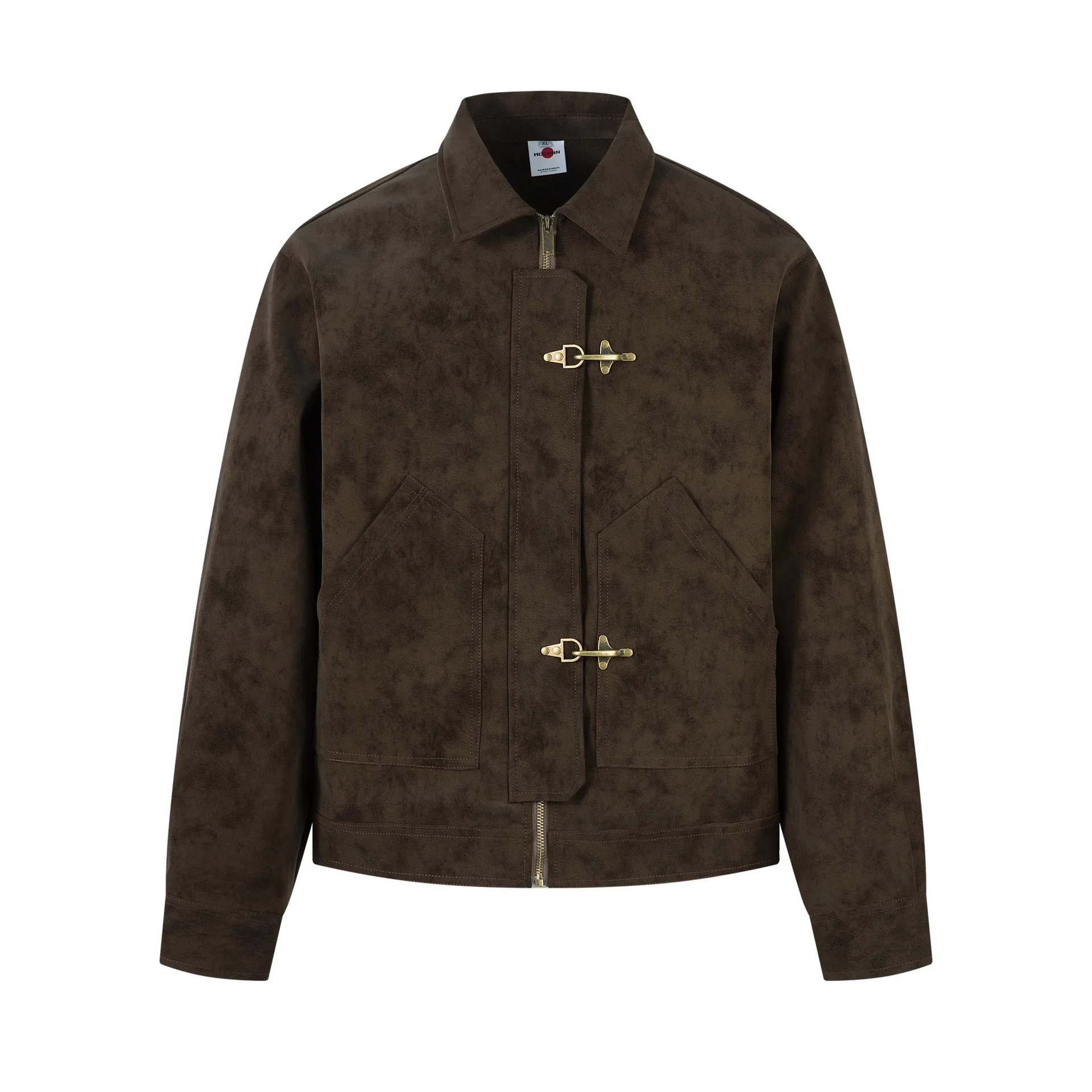 Old Money Aesthetic Autumn High-Quality New American Retro Felt Jacket for Men, Workwear Jacket