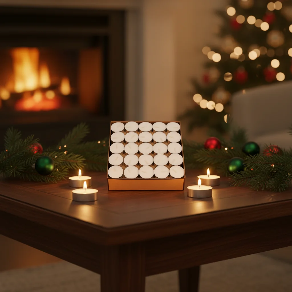 Zijin 100PCS Unscented White Small Mini Tea Light Candles 4 Hours Burn Time Smokeless Paraffin Wax Indoor Use for Home